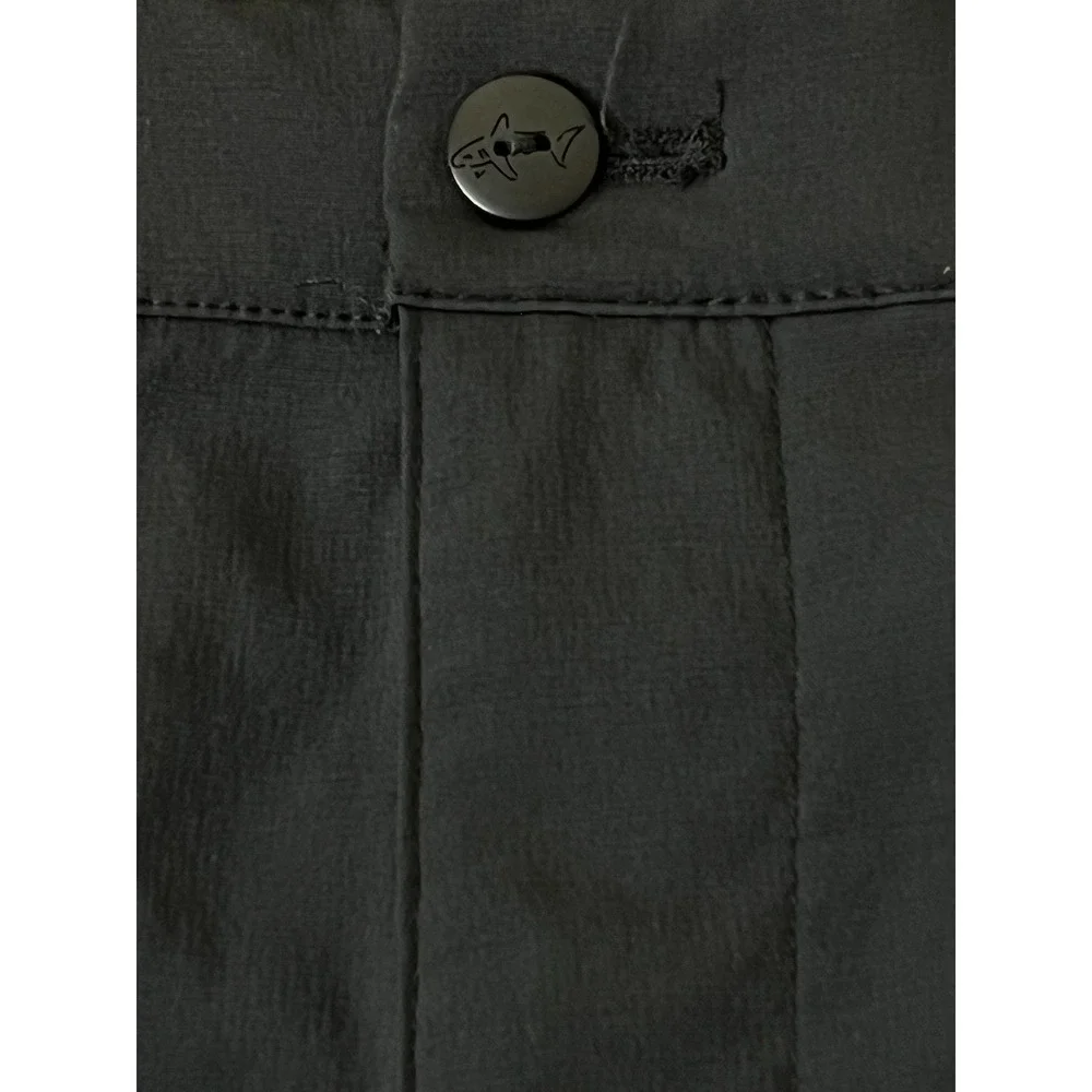Greg Norman Mens Black Performance Golf Shorts Size 40 Stretch Flat Front Casual